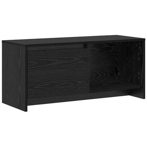 Supporto TV Rovere nero 90 x 35 x 40 cm Legno multistrato - Foto 1