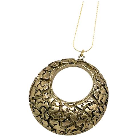 Collana Lunga Inside The Labyrinth, Resina Placcata Oro E Ottone - Foto 2