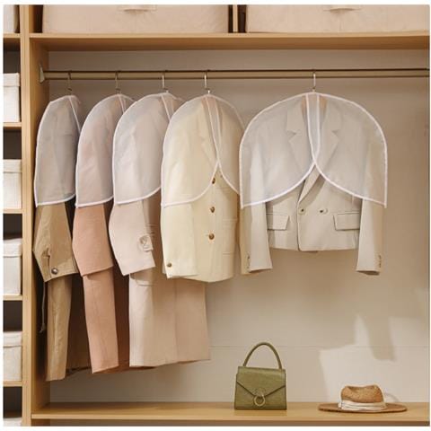 Set Di 10 Copriabiti Antipolvere In Peva A Metà Lunghezza - Protezioni Per Armadio S - Foto 7