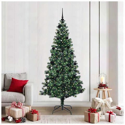 Albero di Natale artificiale con luci integrate Verde 210 cm - Foto 2