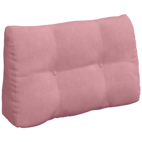 Cuscino per Schiena Rosa 80 x 24 x 50 cm Velluto - Foto 1