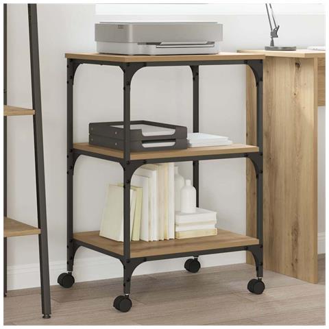 Supporto per Stampante Rovere artigianale 50 x 41 x 75 cm - Foto 2