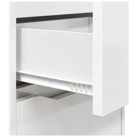 Comodini 2 pcs Bianco Lucido 40 x 30 x 467 cm Legno multistrato - Foto 9