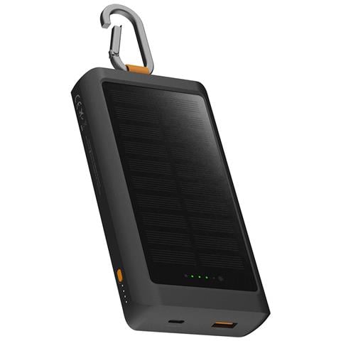 Powerbank Solare Go2 10000mah Porta Usb E Usb-c 15w Con Pannello 1w, Nero - Foto 1