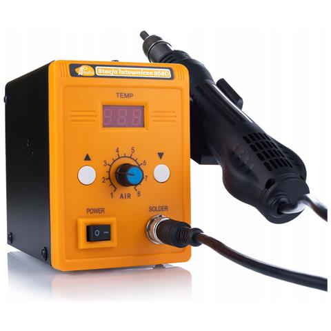 Stazione Saldante Hot-air 858d - Potenza 700w, Regolazione Temperatura 100-500°c | Set 8 Ugelli | Per Riparazioni Elettroniche - Foto 2