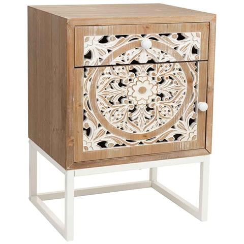 Tavolino In Legno Bianco 45x35x60 - Foto 1