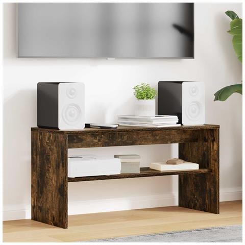 Mobile TV Rovere fumé 80 x 30 x 40 cm Legno multistrato - Foto 2