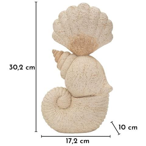 Scultura Conchiglia Sand In Resina Beige Effetto Sabbia - Foto 8