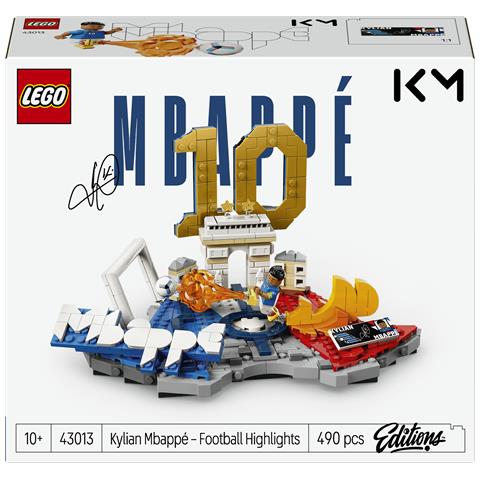 Editions 43013 Kylian Mbappé - Highlights Calcistici, Giocattolo 3D da Esposizione con Minifigure, Regalo Bambini da 10+ - Foto 1