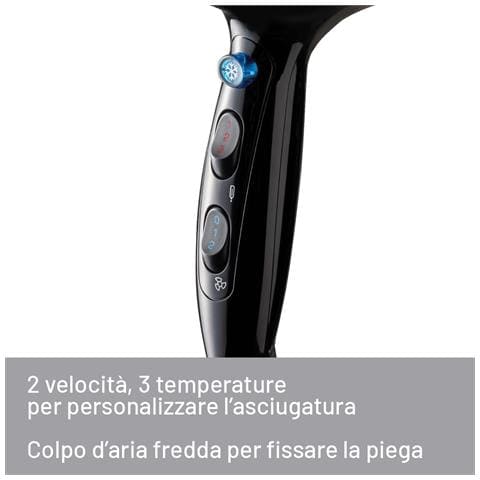 Asciugacapelli S6 2000, 2200W, 2 velocità, 3 temperature, Colpo Aria Fredda, Convogliatore Stretto - Foto 2