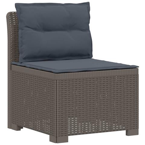 Divano da Giardino a 1 Posto con Cuscini Aspetto Rattan PP - Foto 1