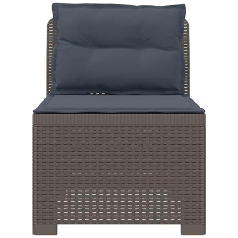 Divano da Giardino a 1 Posto con Cuscini Aspetto Rattan PP - Foto 2