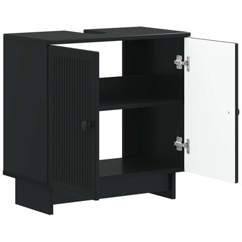 Armadio per Lavabo da Bagno EDE Nero 59,5 x 31,5 x 59 cm - Foto 2