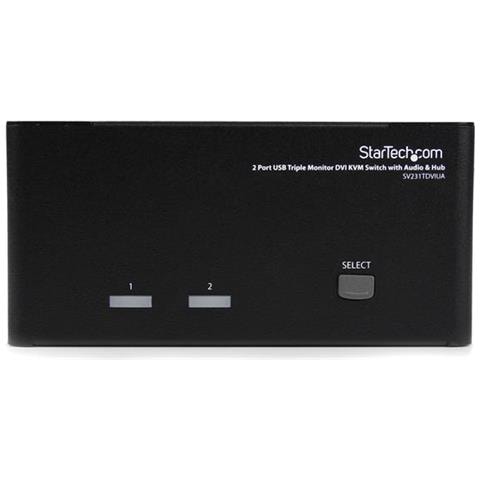 Switch KVM DVI USB per monitor triplo a 2 porte con audio e hub USB 2.0 - Foto 2