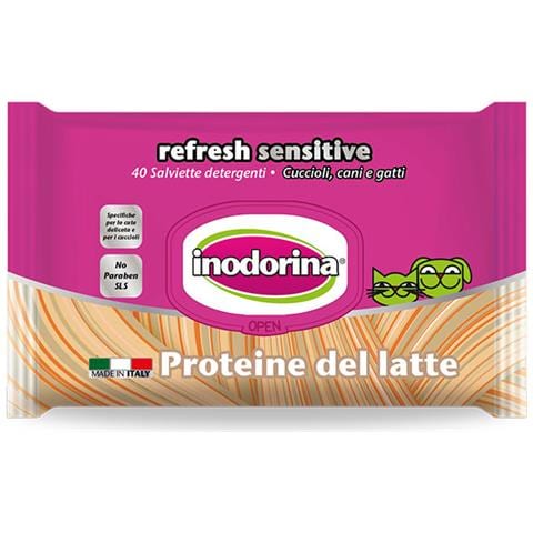 Refresh Sensitive Da 40 Salviette Per Cani E Gatti Alle Proteine Del Latte - Foto 2