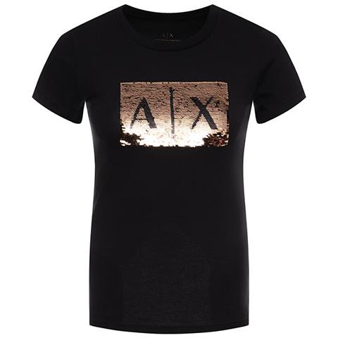 Maglia T Shirt Maglie Donna Armani Exchange 8nytdl 6231 Cotone Original Ai New Taglia S Colore Nero - Foto 1