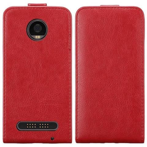 Custodia Compatibile Con Motorola Moto Z2 Play In Rosso Mela - Coperchio Protettivo In Design Flip Con Chiusura Magnetica - Foto 11