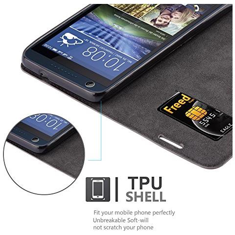 Custodia Compatibile Con Htc Desire 626g In Bruno Caffè - Coperchio Protettiva Con Chiusura Magnetica, Funzione Stand E Tasca Per Le Carte - Foto 2