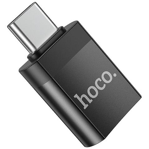 Hoco Adattatore Otg Originale Ua17 Type C - Usb 3.0 Otg And Charge Black - Foto 1