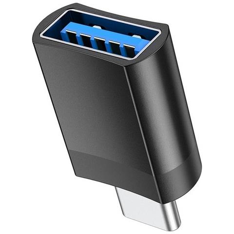 Hoco Adattatore Otg Originale Ua17 Type C - Usb 3.0 Otg And Charge Black - Foto 2