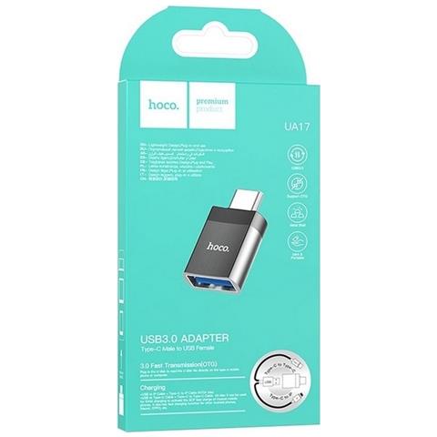 Hoco Adattatore Otg Originale Ua17 Type C - Usb 3.0 Otg And Charge Black - Foto 5