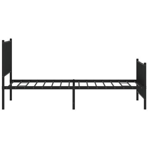 Giroletto Con Testiera E Pediera Metallo Nero 100x190 Cm - Foto 3