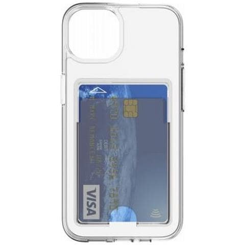 Cover Ibrida Per Iphone 14 Con Porta Carte Integrato, Trasparente - Foto 1