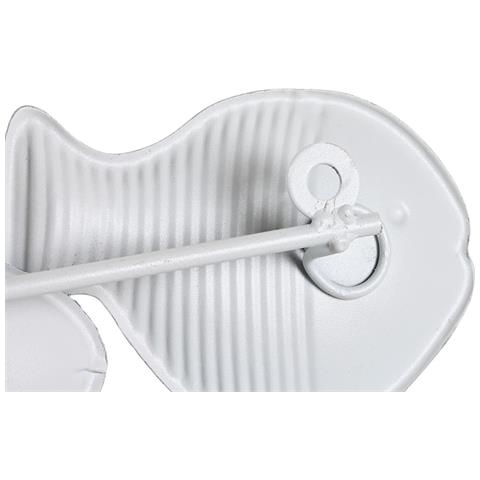 Decorazione Da Parete Azzurro Metallo Bianco Mediterraneo Pesci (105 X 5 X 31 Cm) - Foto 2
