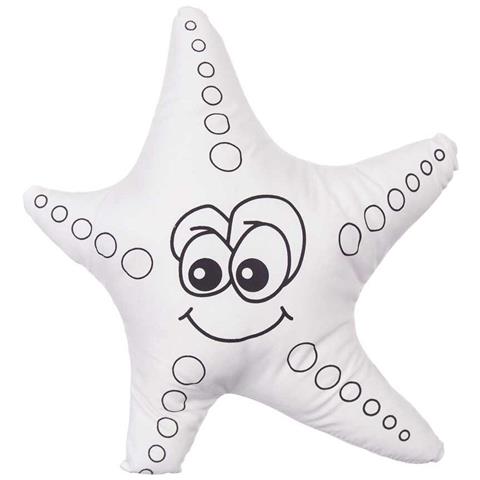 Peluche Da Colorare Bianco Nero Stoffa 26 X 26 X 8 Cm Stella Marina (8 Unità) - Foto 4