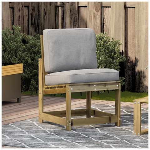 Sedia da Giardino 50,5x55x77 cm in Legno Impregnato di Pino - Foto 3