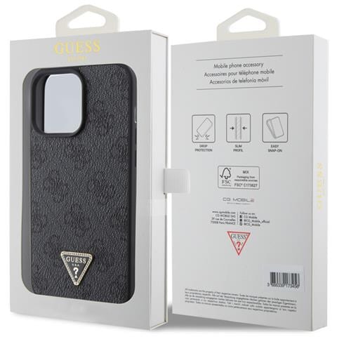 Cover Per Iphone 15 Pro Max Triangle Diamond 4g, Nero - Foto 3