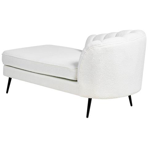 Chaise Longue Versione Destra Allier Bouclé Bianco Sporco - Foto 2