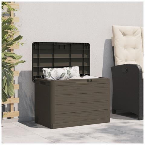 Contenitore Cuscini Marrone 77,5x44,5x53 Cm In Polipropilene - Foto 3