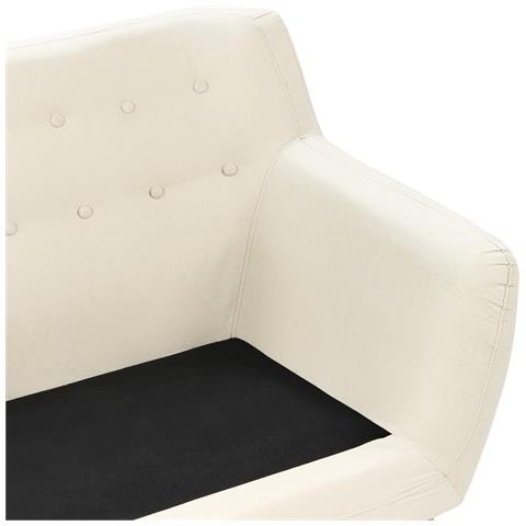 Divano 3 Posti Motala Tessuto Beige Chiaro - Foto 6