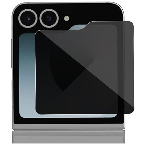 Vetro Temperato 9h Schermo Esterno Per Samsung Z Flip6 Antispia, Nero - Foto 1