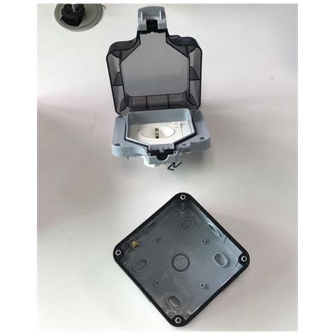 Presa Da Muro Per Esterno (ip66) Con Interruttore E Spia Luminosa Grey - Foto 6