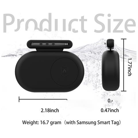 Custodia Protettiva Antiscivolo Per Galaxy Smart Tag 2 Black - Foto 2