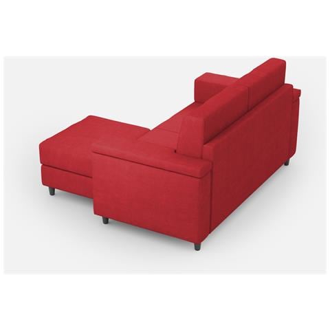 Divano Marrak 2 Posti (due Sedute Da 60cm) + Pouf Misure Esterne L. 148 P. 155 Colore Rosso - Foto 5