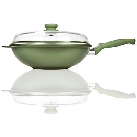 Wok Dr. Green - Verde - Alluminio Pressofuso - 32x32x10 Cm - Foto 1