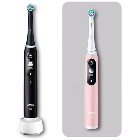 iO Duo Adulto Spazzolino a vibrazione Nero, Rosa - Foto 1
