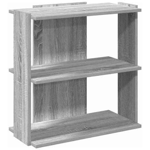 Libreria A 3 Ripiani Grigio Sonoma 60x30x60cm Legno Multistrato - Foto 2
