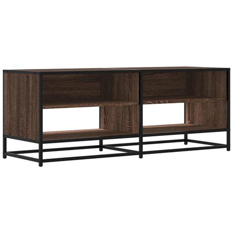 Mobile Tv Rovere Marrone 120,5x40x46 Cm Multistrato E Metallo - Foto 2