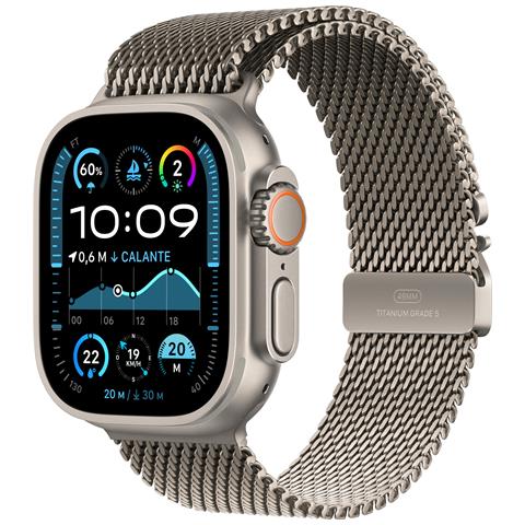 Watch Ultra 2 GPS + Cellular 49mm Cassa in Titanio con Titanio Naturale Milanese Loop - M - Foto 1