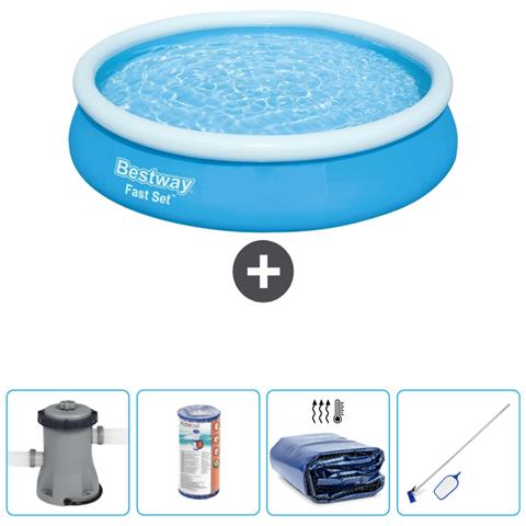 Piscina Fuori Terra - In Giro - 366x76 Cm - Blu - Include Accessori Coordinati Cb54 - Foto 1
