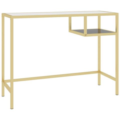 Lusso Casadino -  Scrivania Per Computer Trasparente 100x36x74 Cm Vetro Temperato - Foto 1