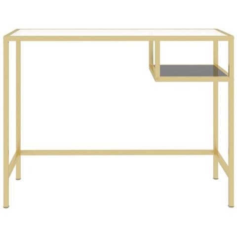 Lusso Casadino -  Scrivania Per Computer Trasparente 100x36x74 Cm Vetro Temperato - Foto 2