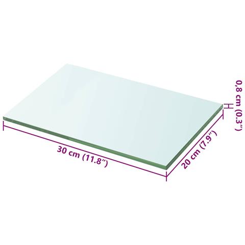 Lusso Casadino -  Mensole In Vetro Trasparente 2 Pz 20x30 Cm - Foto 4