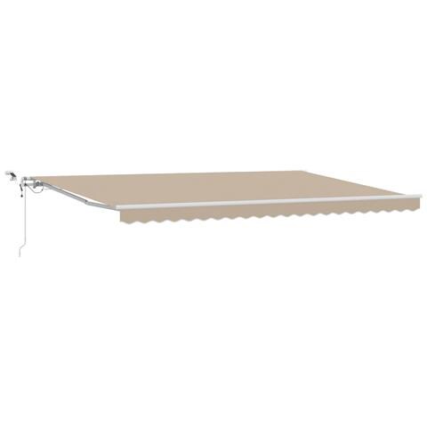 Tenda Retrattile Automatica con LED Beige 500x300 cm, Tessuto di Ricambio per Tenda  5x3 m Beige - Foto 1