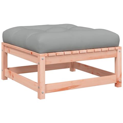 Poggiapiedi da Giardino con Cuscino Legno Massello di Douglas - Foto 1