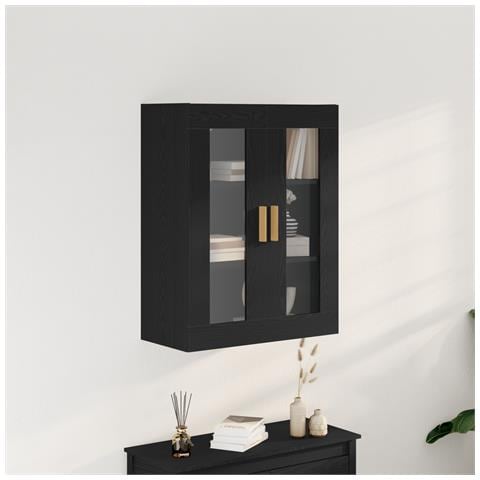 Armadio da Parete in Rovere Nero - 69.5x34x90 cm - Foto 2